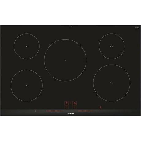 Siemens Siemens EH875LVC1E piano cottura Nero, Acciaio inossidabile Da incasso Piano cottura a induzione 5 Fornello(i)  