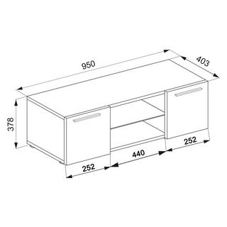 VCM Holz TV Lowboard Möbel Fernsehschrank Tisch Konsole Fernsehtisch Lowina  