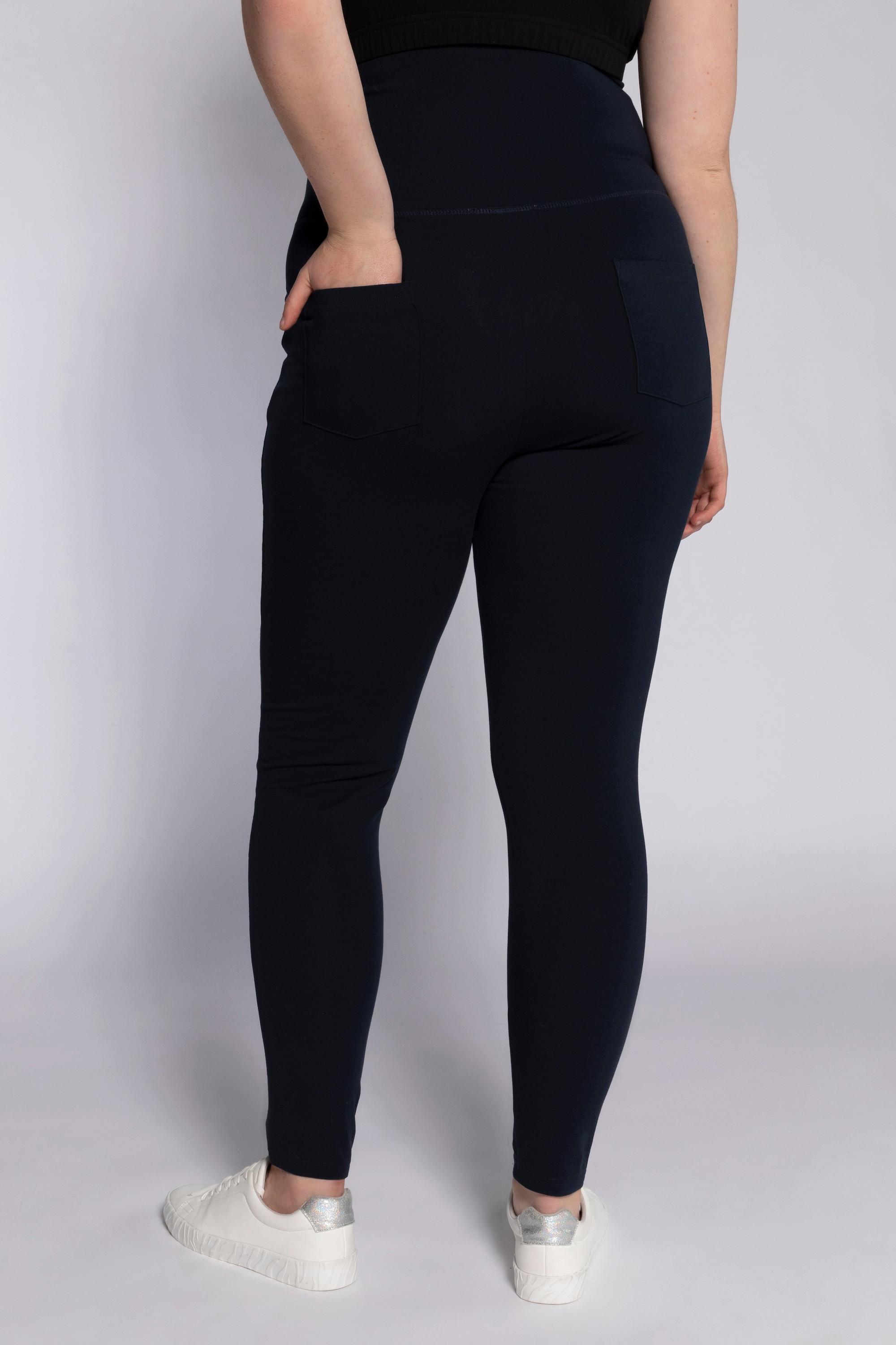 Ulla Popken  Bellieva-Leggings, breiter Elastikbund, Skinny Fit, Biobaumwolle, GOTS 