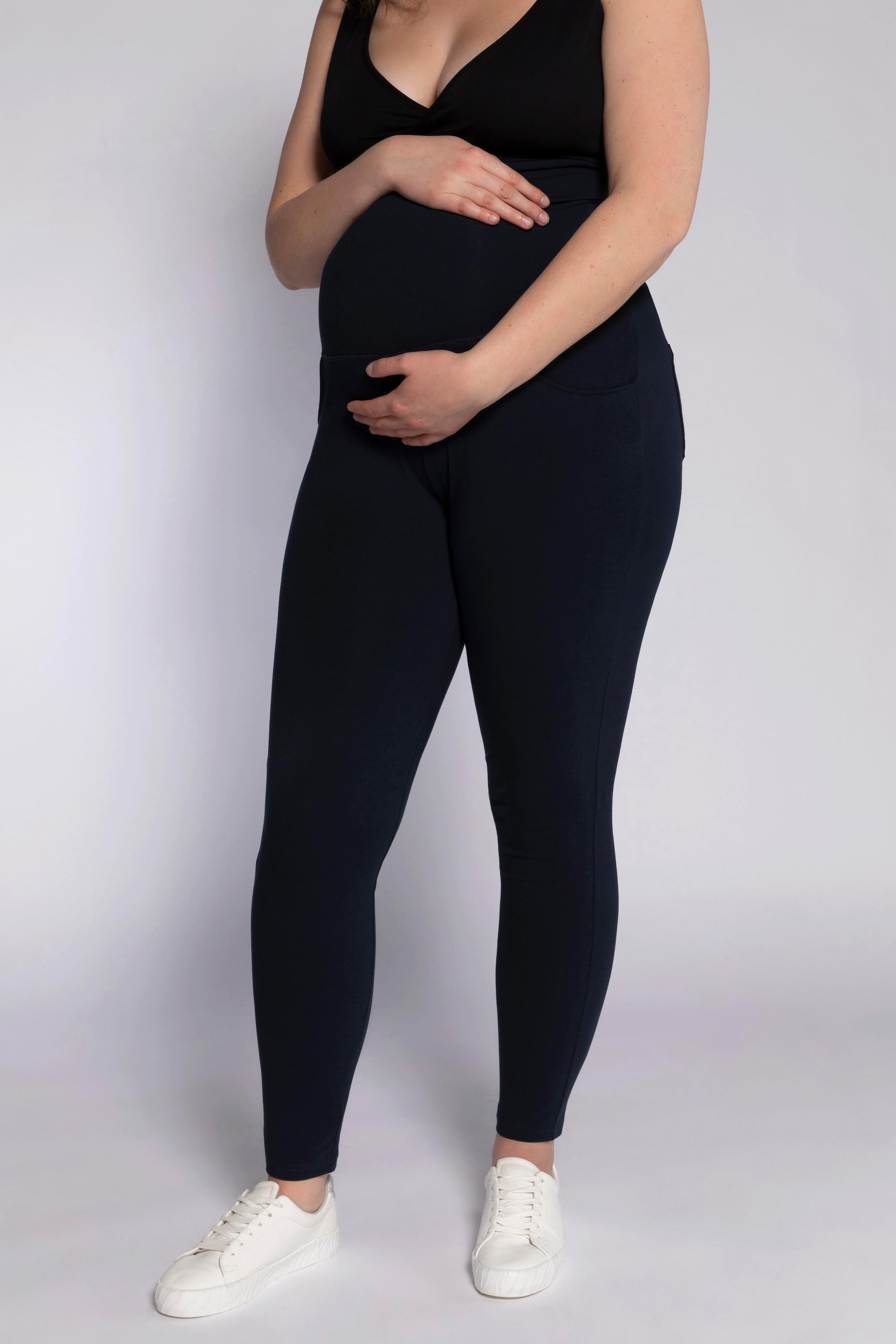 Ulla Popken  Leggings Bellieva in cotone biologico GOTS con taglio aderente e alta fascia elastica 