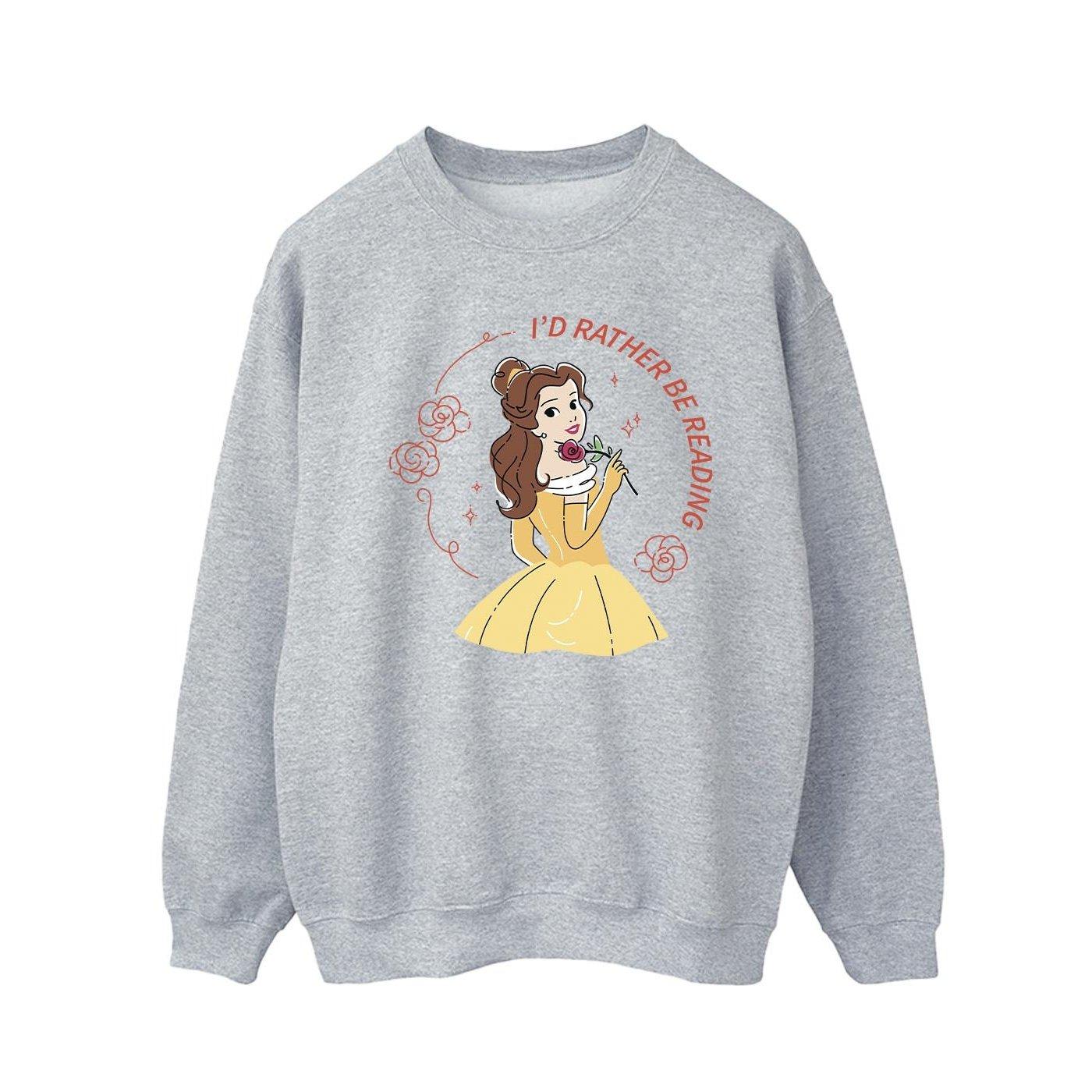 Disney  Beauty And The Beast I'd Rather Be Reading Sweatshirt 