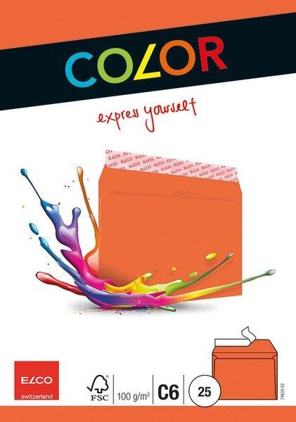 Image of ELCO Couvert Office o/Fenster C6 74634.82 100g, orange 25 Stück ELCO Couvert Office o/Fenster C6 74634.82 100g, orange 25 Stück