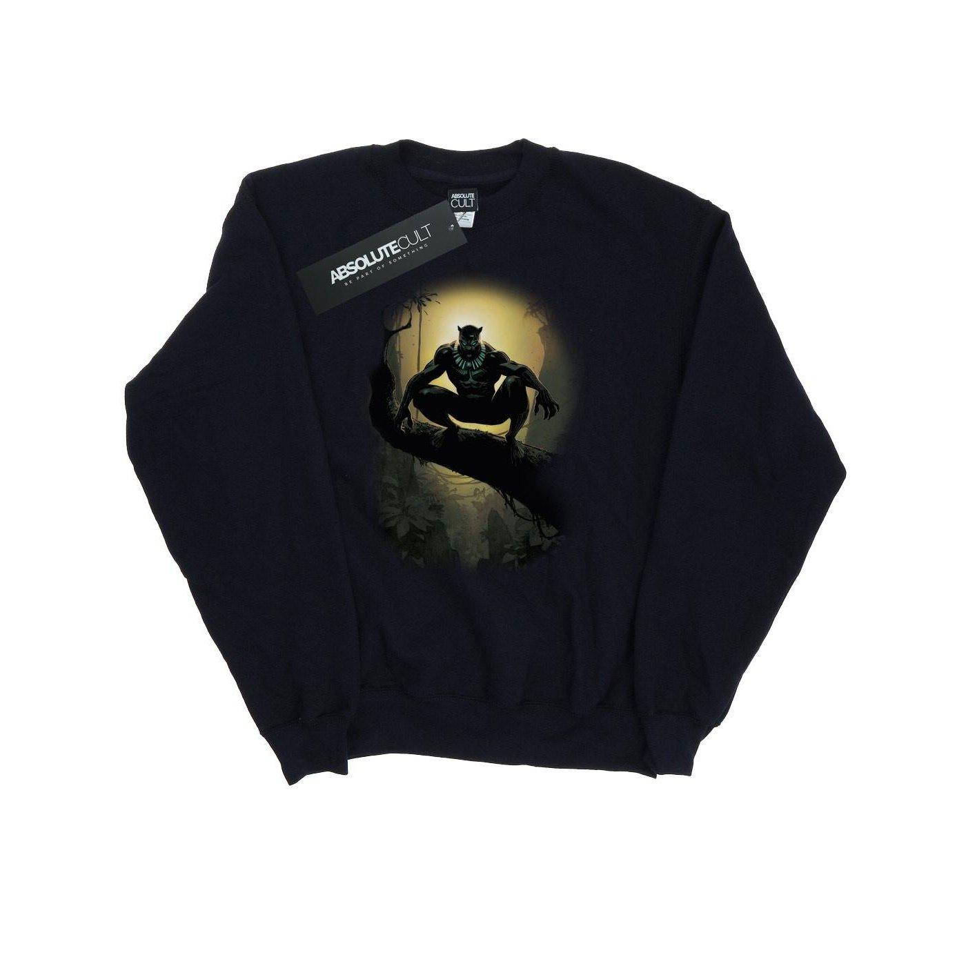 Image of Black Panther Crouching Sweatshirt Damen Schwarz XXL