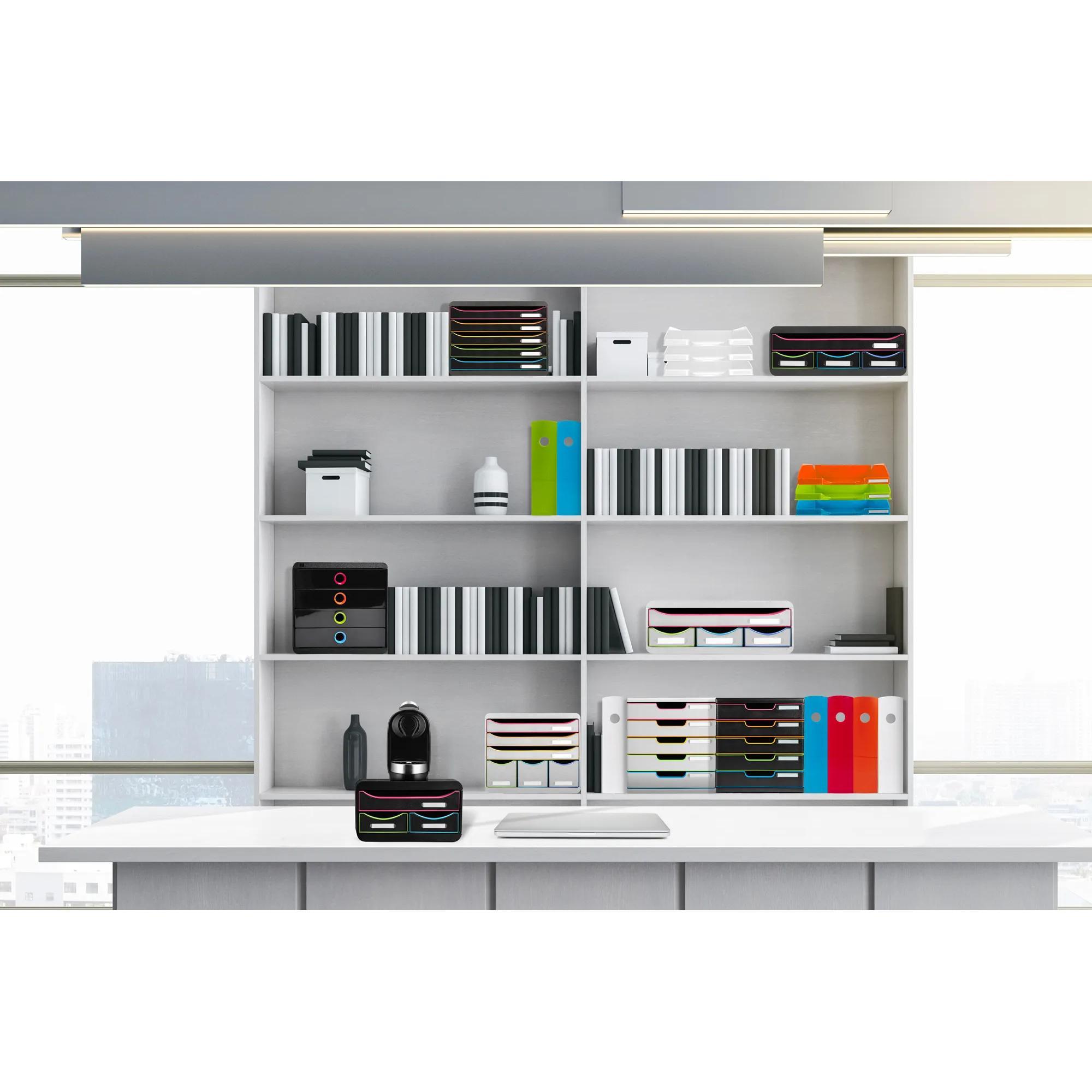 Exacompta Module de classement Modulo Black Office 10 tiroirs fermés  