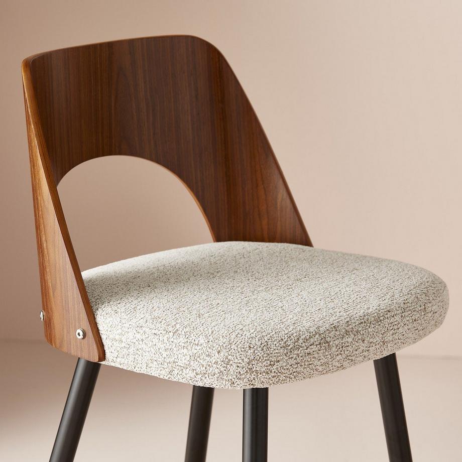 Calicosy Sgabello da bar in tessuto beige - AUSTIN  