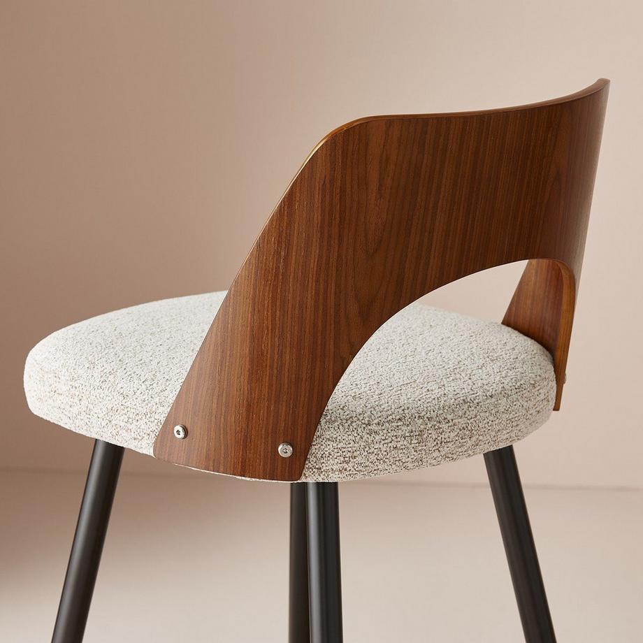 Calicosy Sgabello da bar in tessuto beige - AUSTIN  