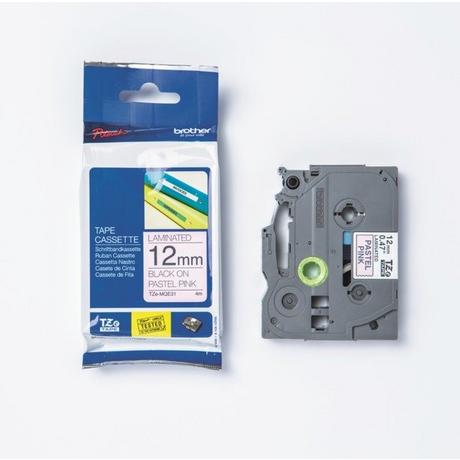 brother  Nastro pastello Brother TZe TZe-MQE31 Colore Nastro: Rosa pastello Colore carattere:Nero 12 mm 4 m 