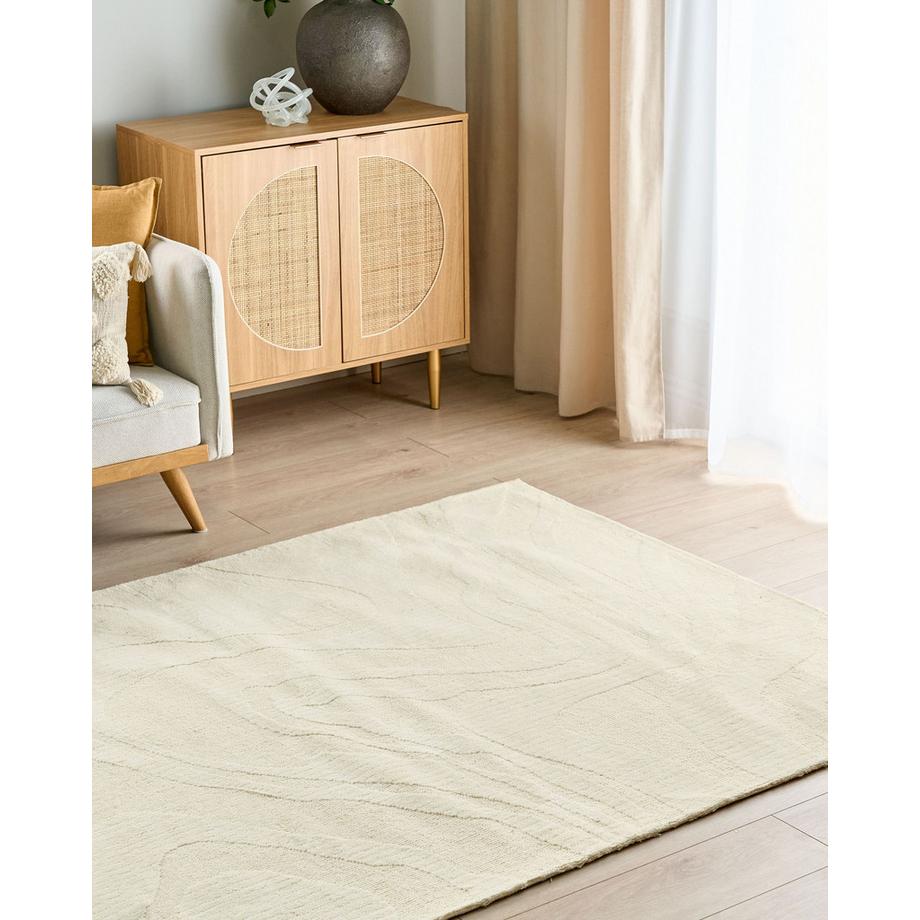 Beliani Teppich aus Wolle Skandinavisch SASNAK  