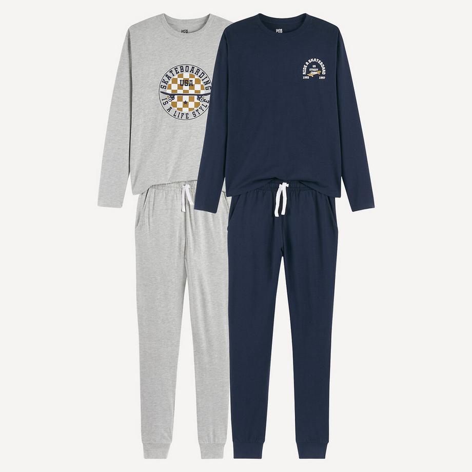 La Redoute Collections  Lot de 2 pyjamas jersey coton imprimé skateboard 