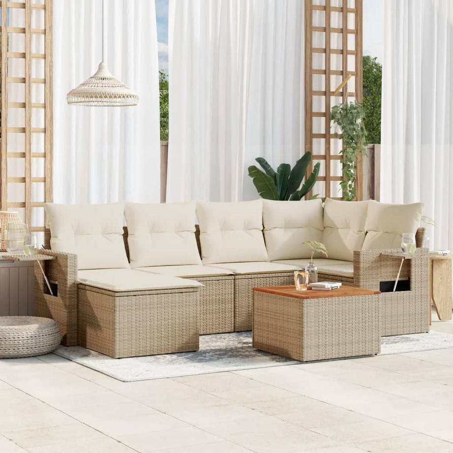 VidaXL Ensemble de canapés de jardin rotin synthétique  