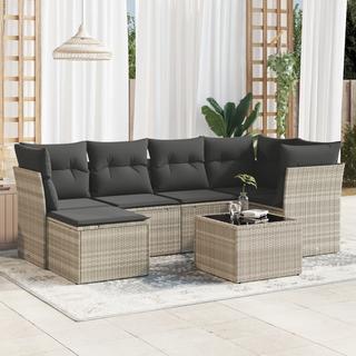 VidaXL set divano da giardino Polirattan  