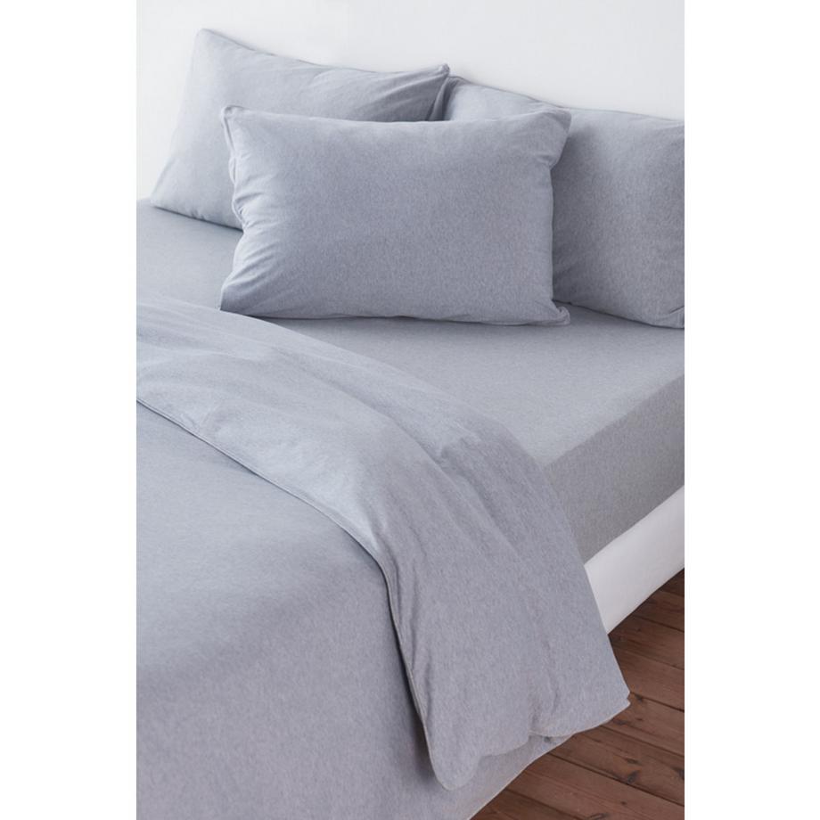 Living Home Melange Jersey Uni Duvetbezug  