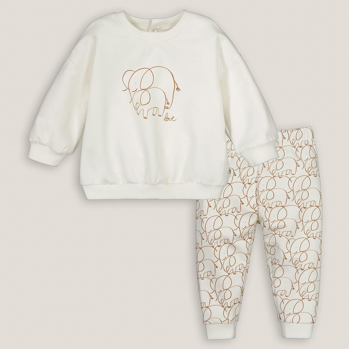 La Redoute Collections  Baby-Set aus Sweatshirt & Jogginghose 