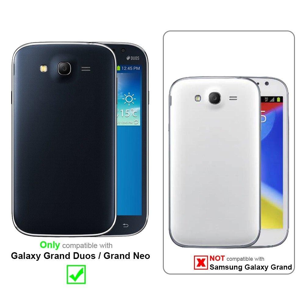 Cadorabo  Housse compatible avec Samsung Galaxy GRAND PRIME - Coque de protection avec fermeture magnétique, fonction de support et 2 fenêtres de visualisation 