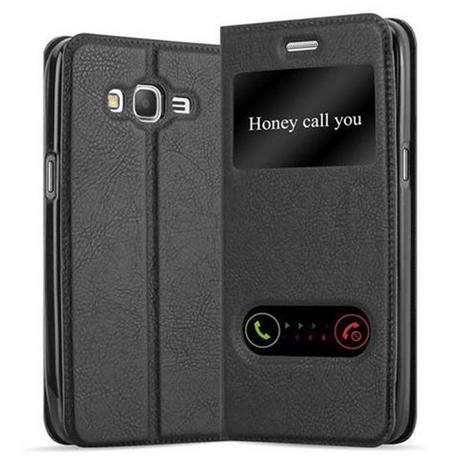 Cadorabo  Housse compatible avec Samsung Galaxy GRAND PRIME - Coque de protection avec fermeture magnétique, fonction de support et 2 fenêtres de visualisation 