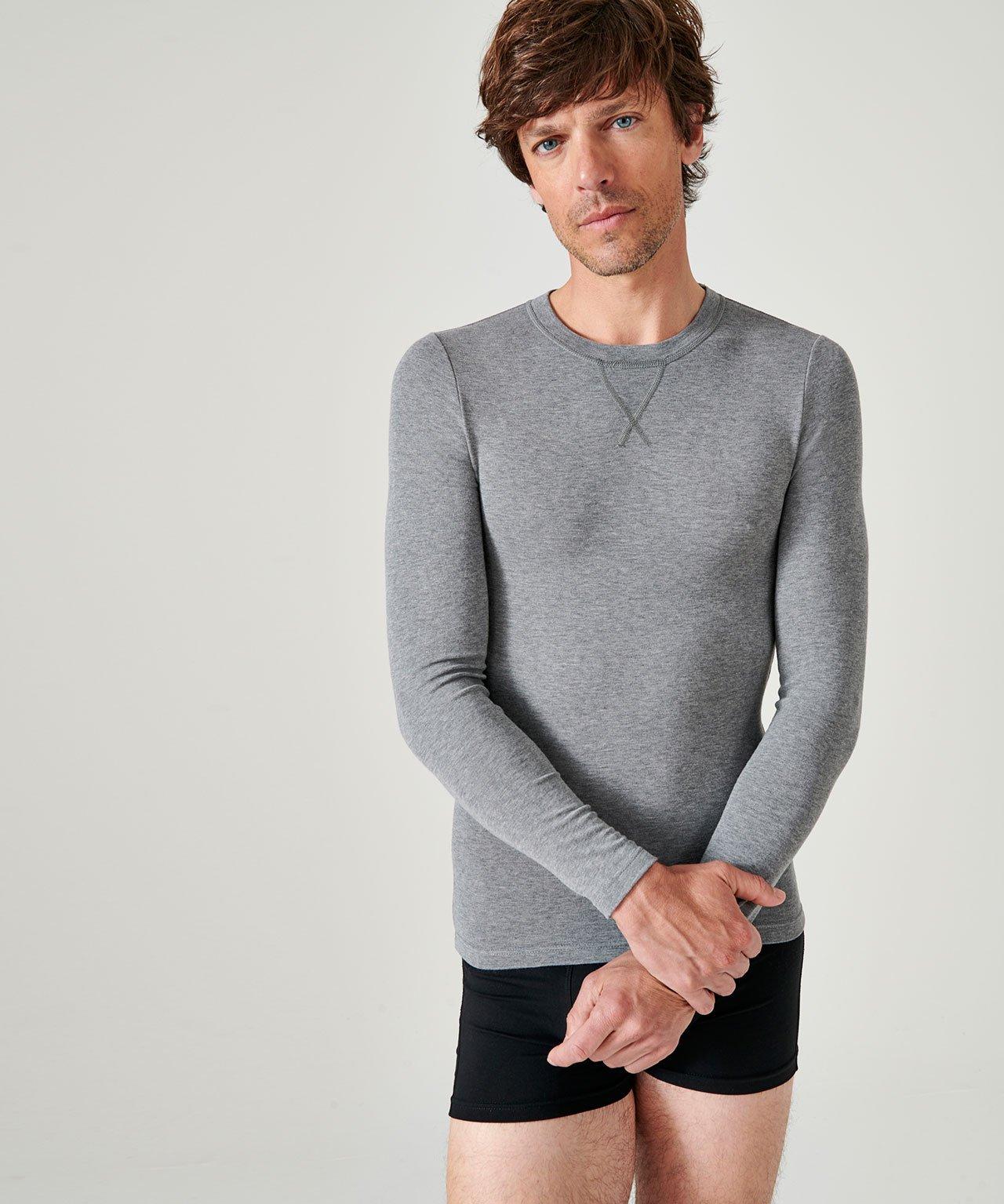 Image of T-shirt Mit Rundhalsausschnitt, Wärmegrad Intense 4. Herren Grau L