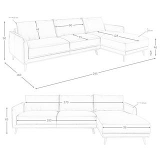 ANGEL CERDA Rechtes Chaiselongue-Sofa inem Leder  