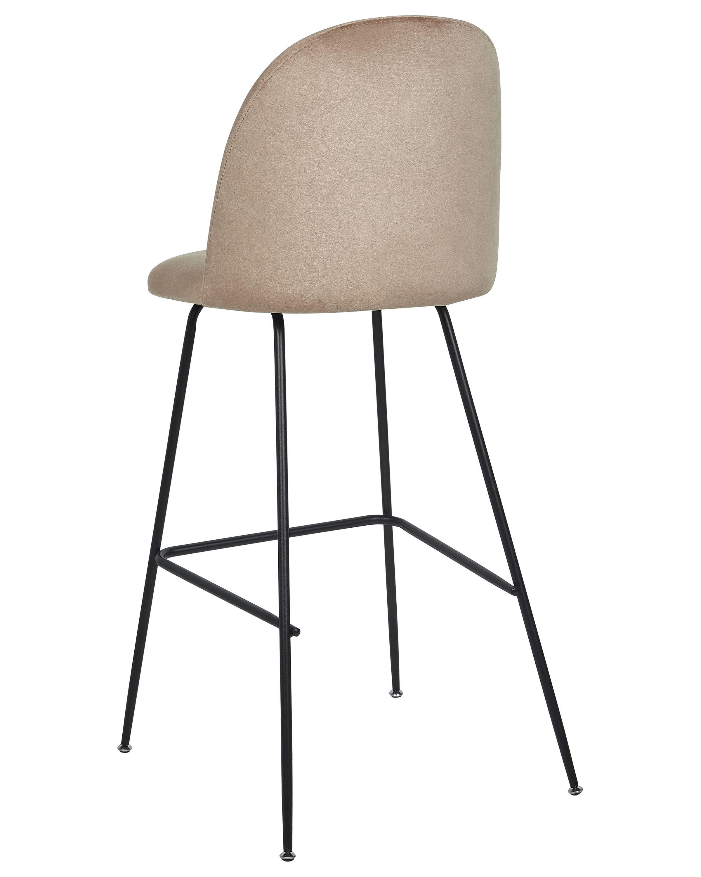 Beliani Set di 2 sedie alte en Velluto Moderno ARCOLA  