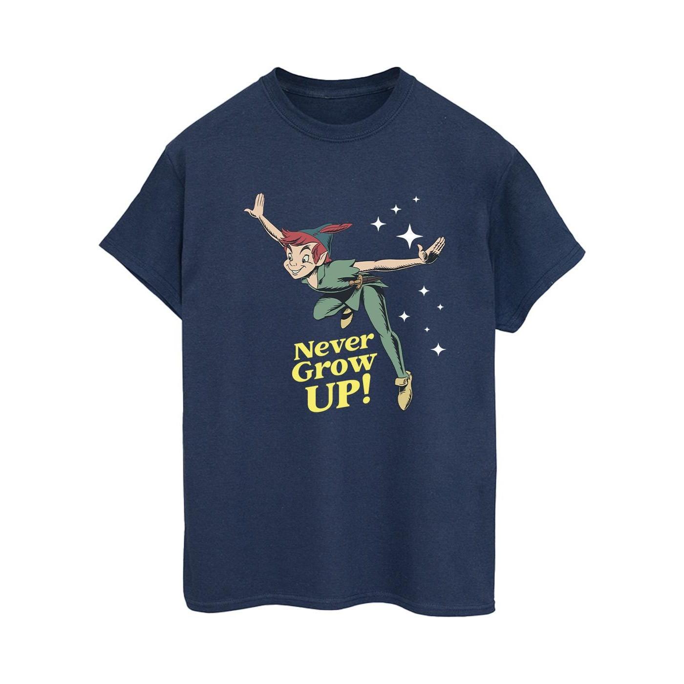 Image of Peter Pan Never Grow Up Tshirt Damen Marine XXL