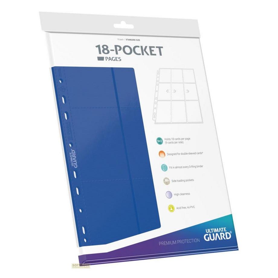 Ultimate Guard  Ultimate Guard 18-Pocket Pages Side-Loading Blau (10) 