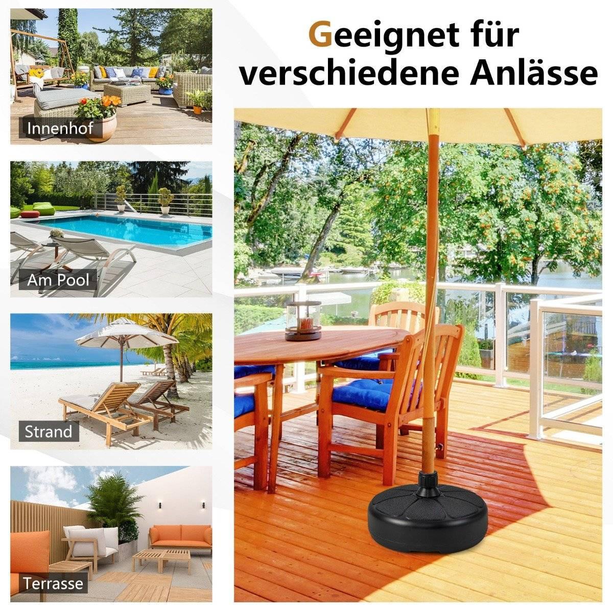 Northix Porte-parapluie rond rechargeable d'un diamètre de 37 cm pour un poids maximum de 12 kg noir  