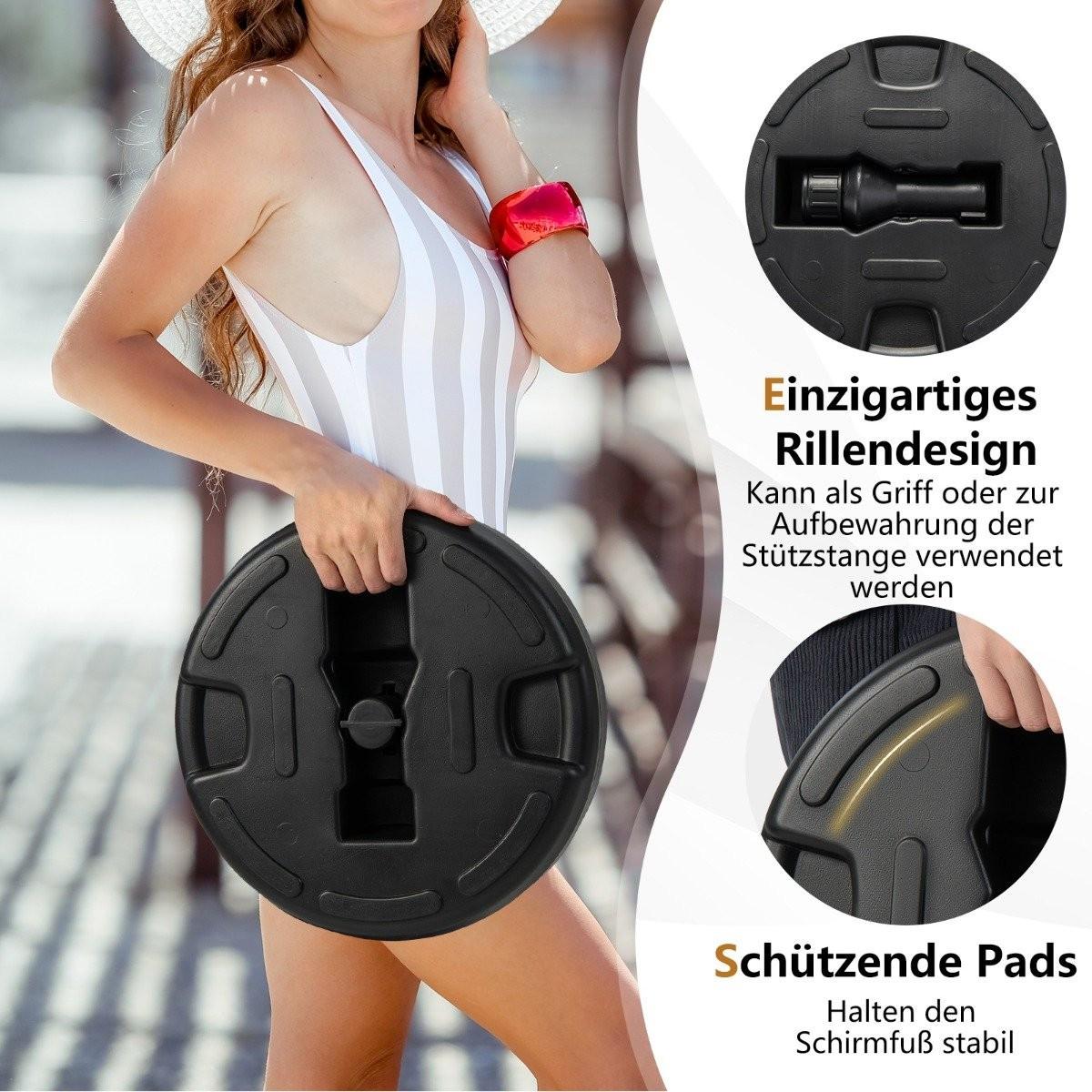 Northix Porte-parapluie rond rechargeable d'un diamètre de 37 cm pour un poids maximum de 12 kg noir  