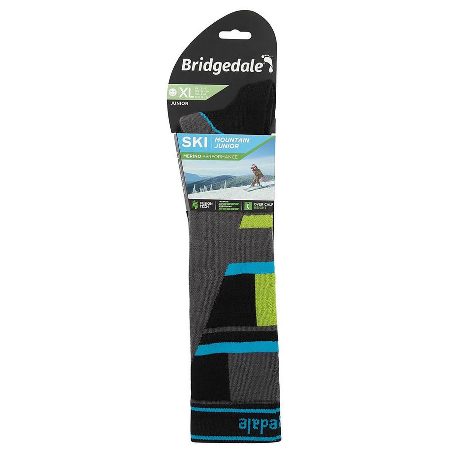 Bridgedale  Ski Mountain Junior Racer Over Calf Merino Performance Socken 