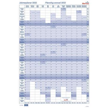 BEREC Jahresplan hoch 60x90cm B 5668/22 2022, blau