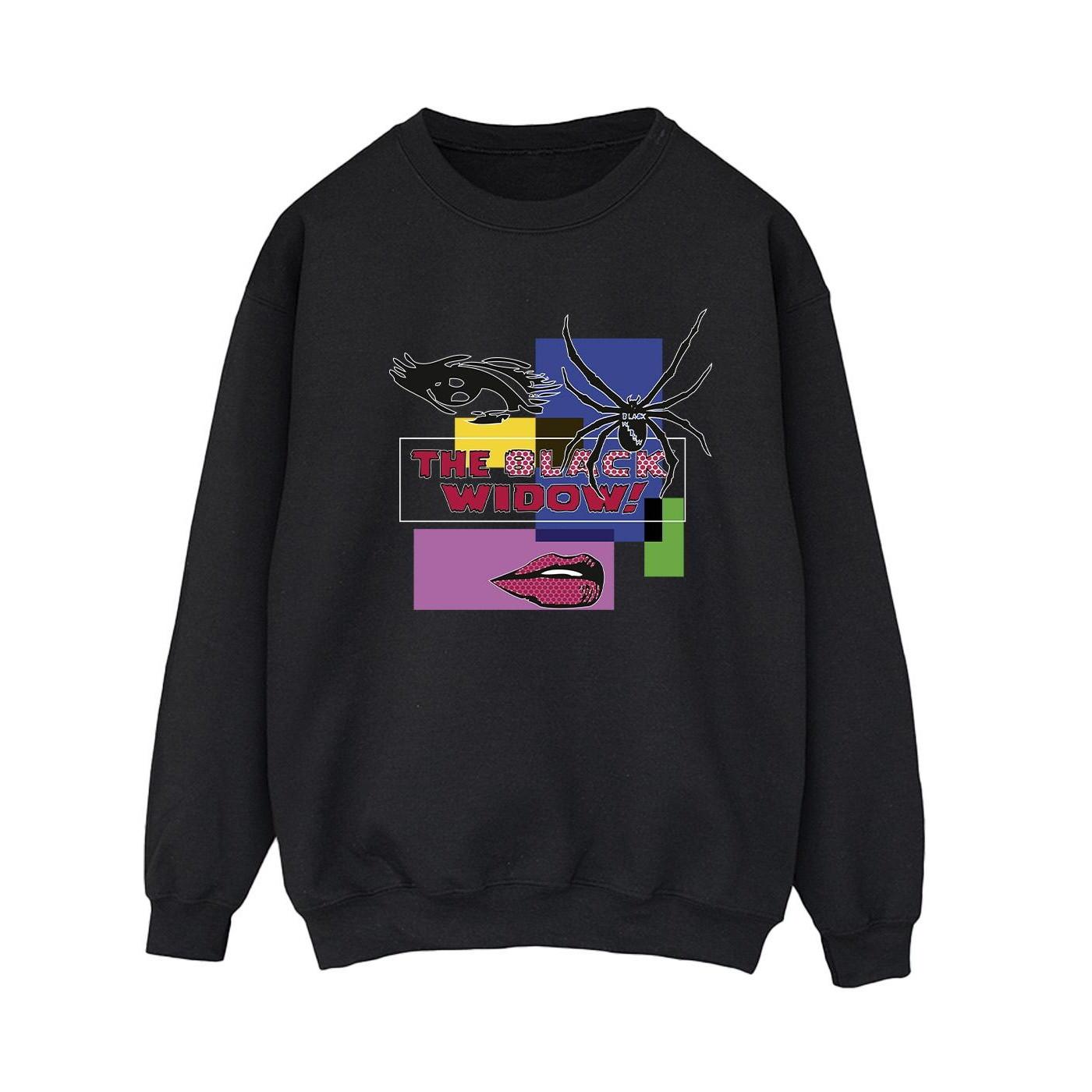 Image of Black Widow Pop Art Sweatshirt Damen Schwarz XL