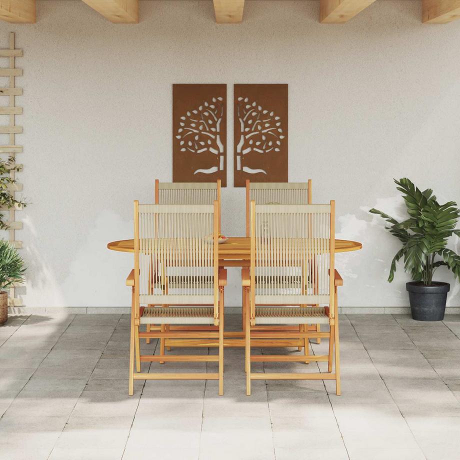 VidaXL Set da pranzo per esterni Legno massello di acacia  