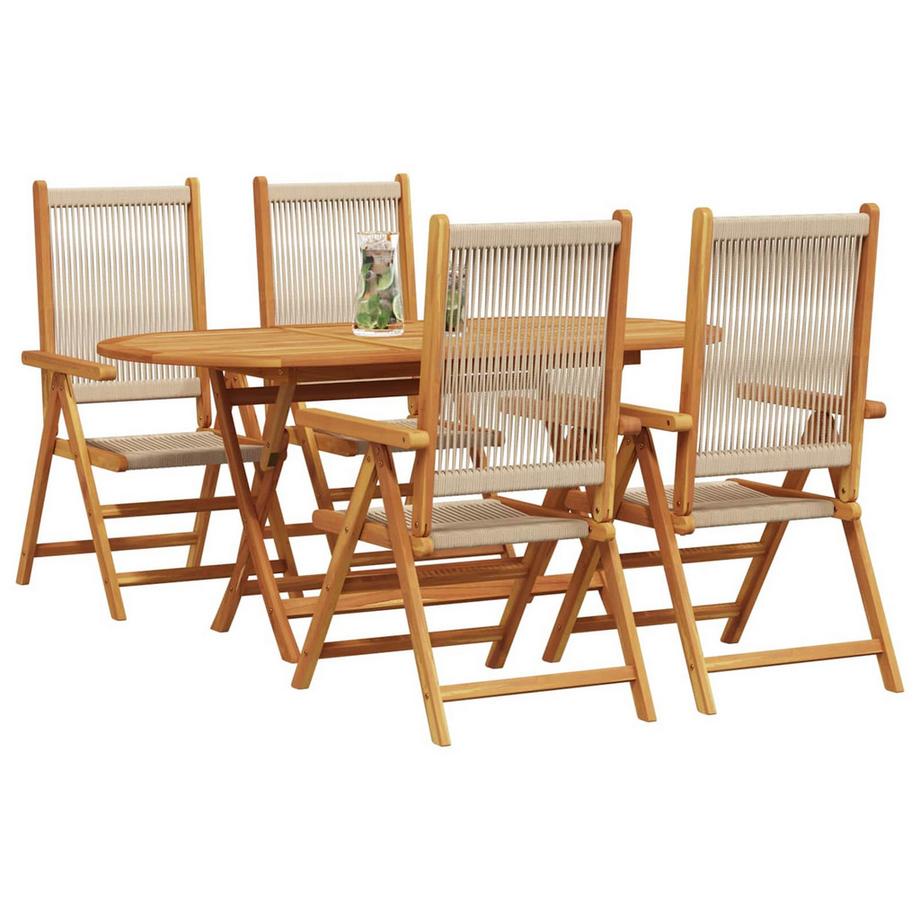 VidaXL Set da pranzo per esterni Legno massello di acacia  