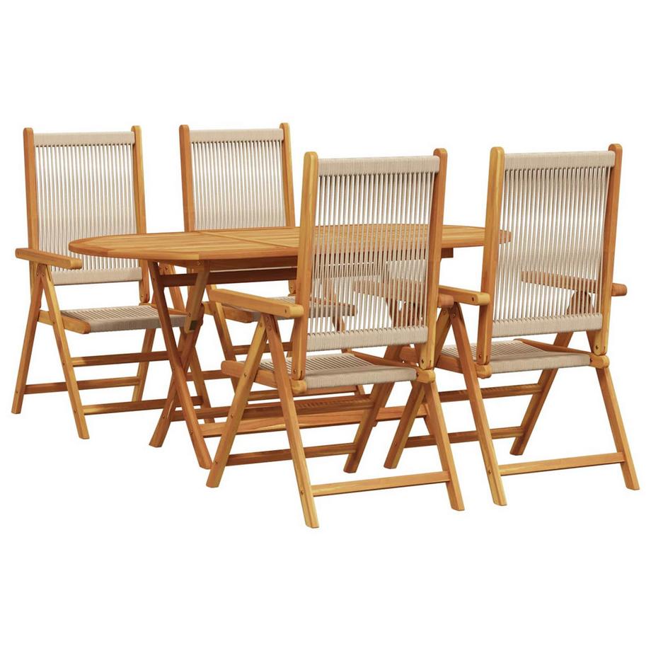 Set da pranzo per esterni Legno massello di acacia