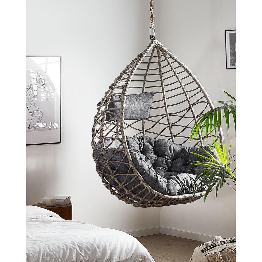 Beliani Fauteuil suspendu en Polyrotin  ARSITA  