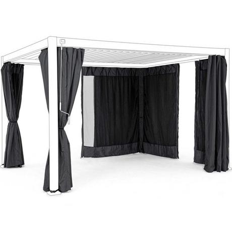 mutoni Rete per tende per gazebo Ocean antracite 300x400 (set da 4)  