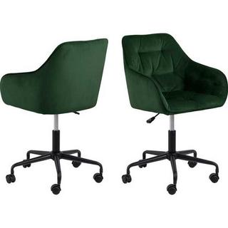 mutoni Chaise de bureau Shields VIC tissu vert forêt noir  