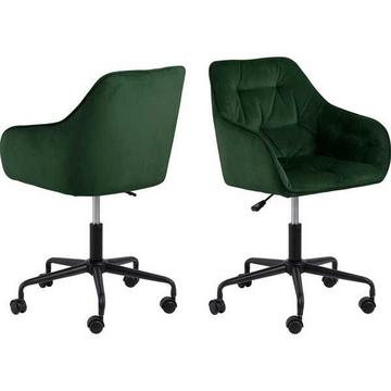 Chaise de bureau Shields VIC tissu vert forêt noir