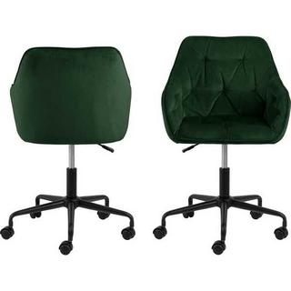 mutoni Chaise de bureau Shields VIC tissu vert forêt noir  