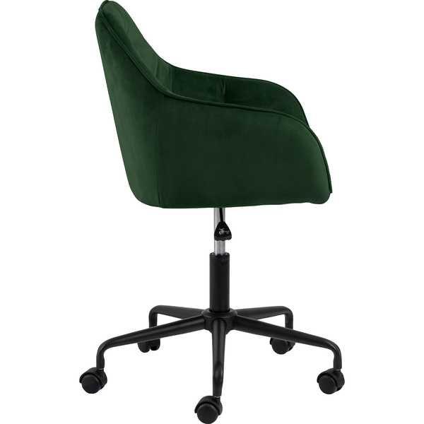 mutoni Chaise de bureau Shields VIC tissu vert forêt noir  