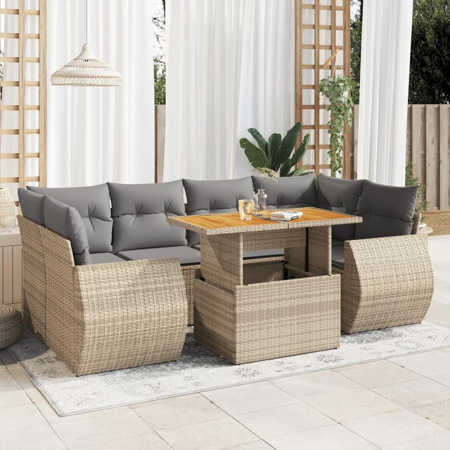 VidaXL Ensemble de canapés de jardin rotin synthétique  