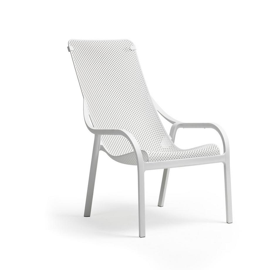 Poltrona da giardino Net Lounge bianca