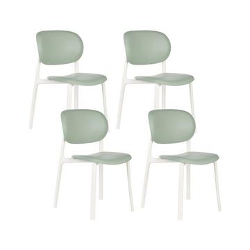Lot de 4 chaises de jardin en Polypropylène Minimaliste MUSANO