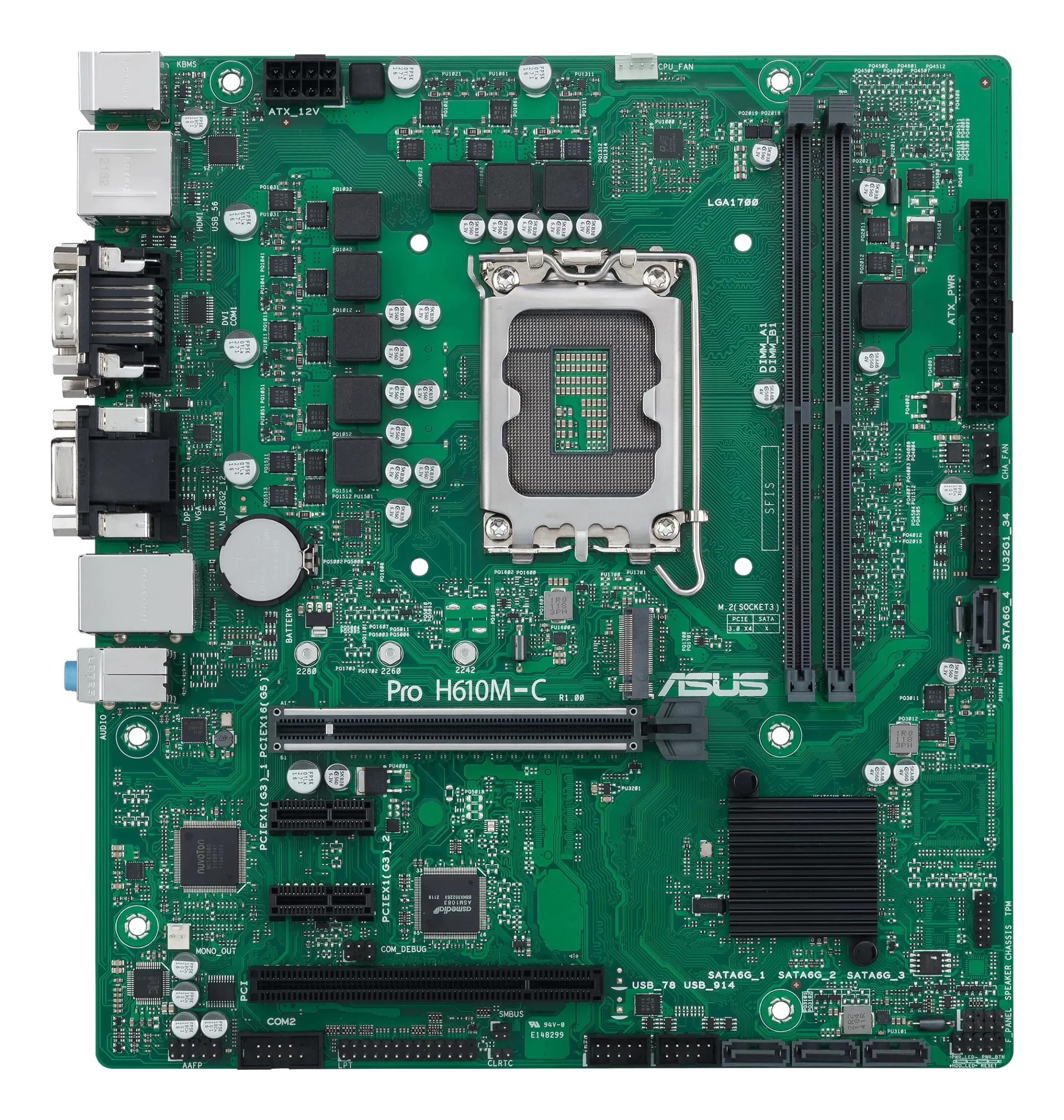 ASUS  Pro H610M-C-CSM Intel H610 LGA 1700 micro ATX 