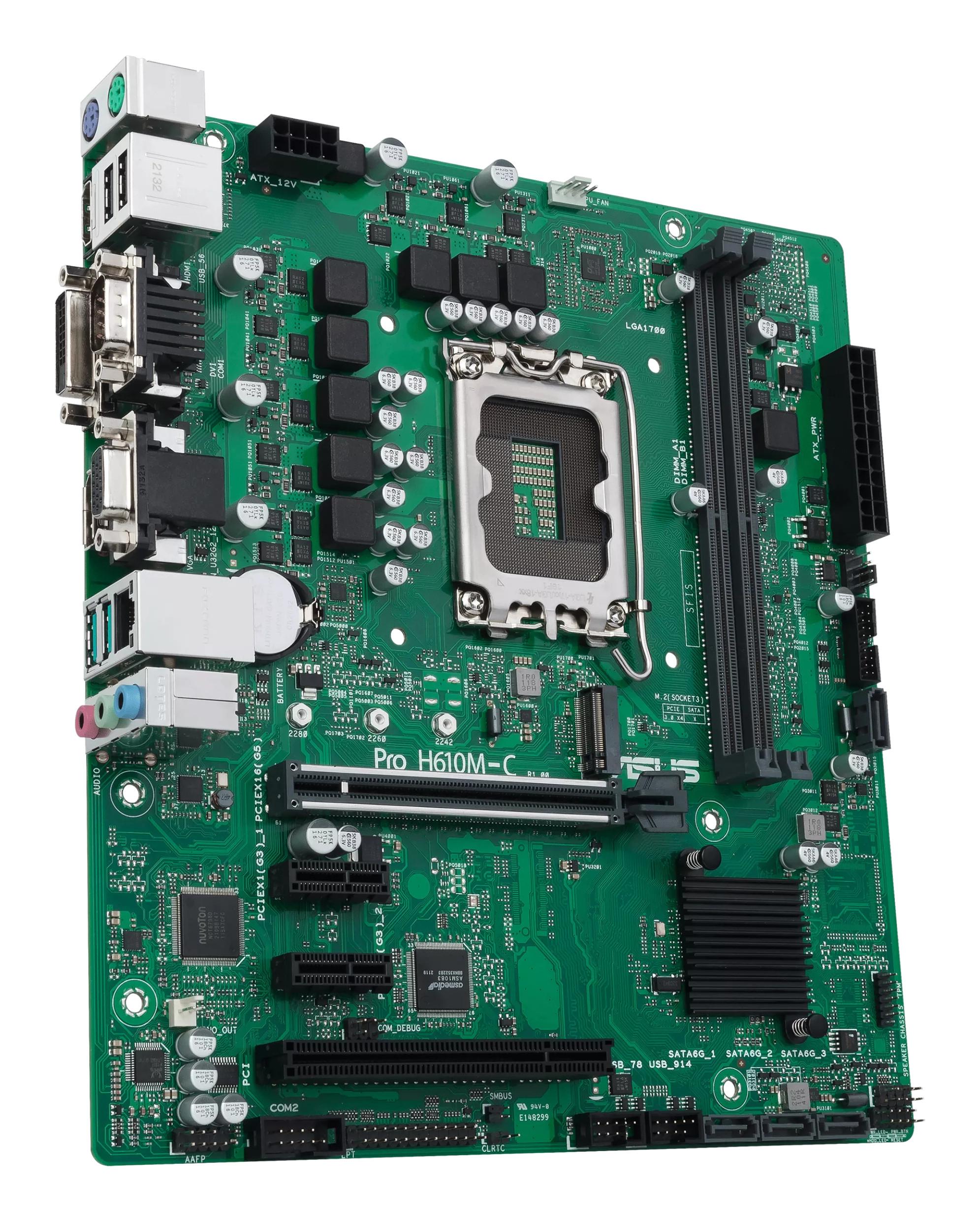 ASUS  Pro H610M-C-CSM Intel H610 LGA 1700 micro ATX 