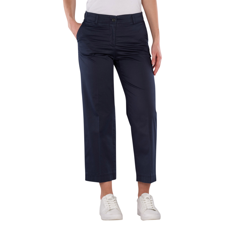 Maine S 5-Pocket Pants Wide Leg Cropped Stretch Cotton