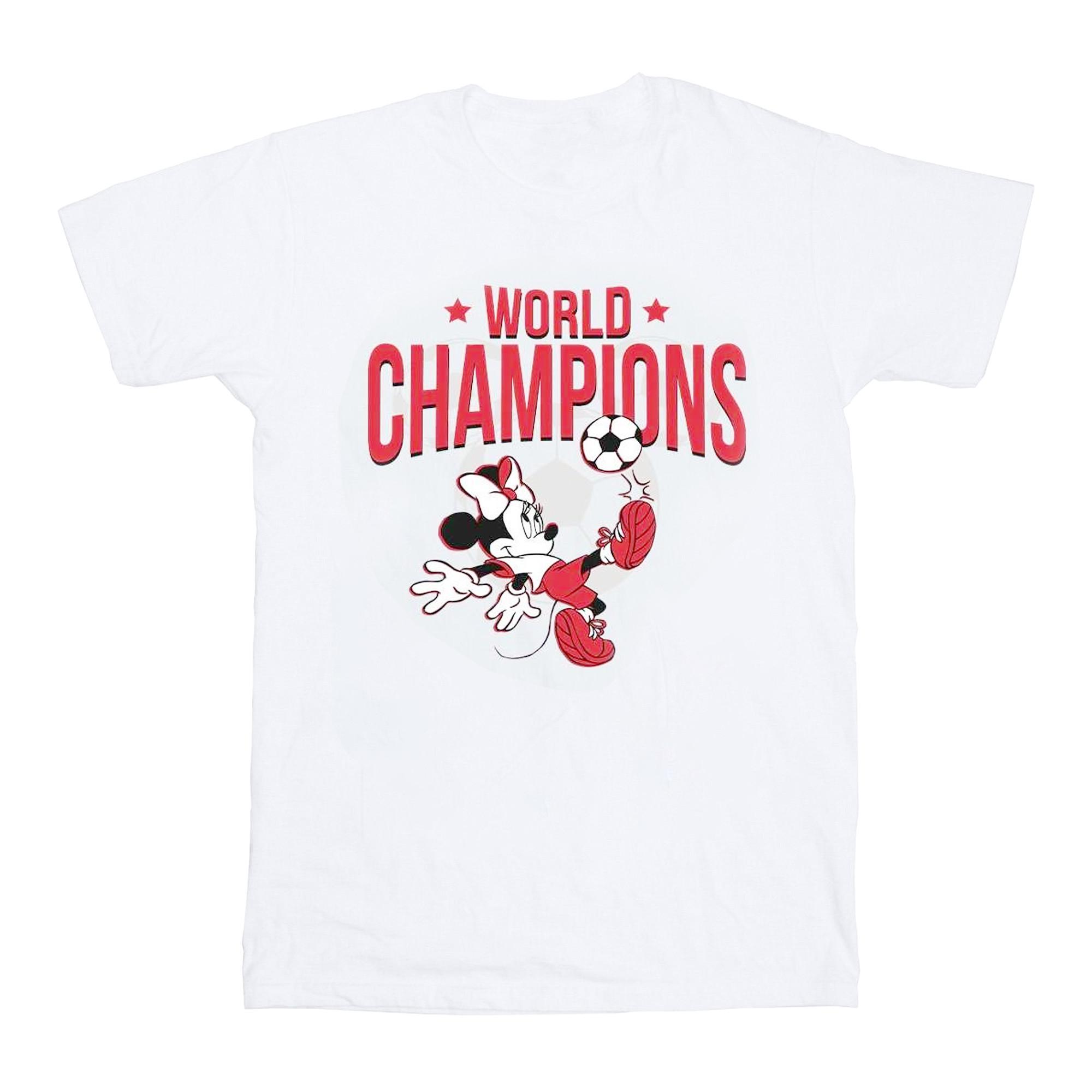 Image of Minnie Mouse World Champions Tshirt Jungen Weiss 152-158