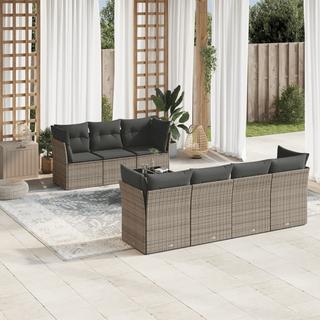 VidaXL set divano da giardino Polirattan  