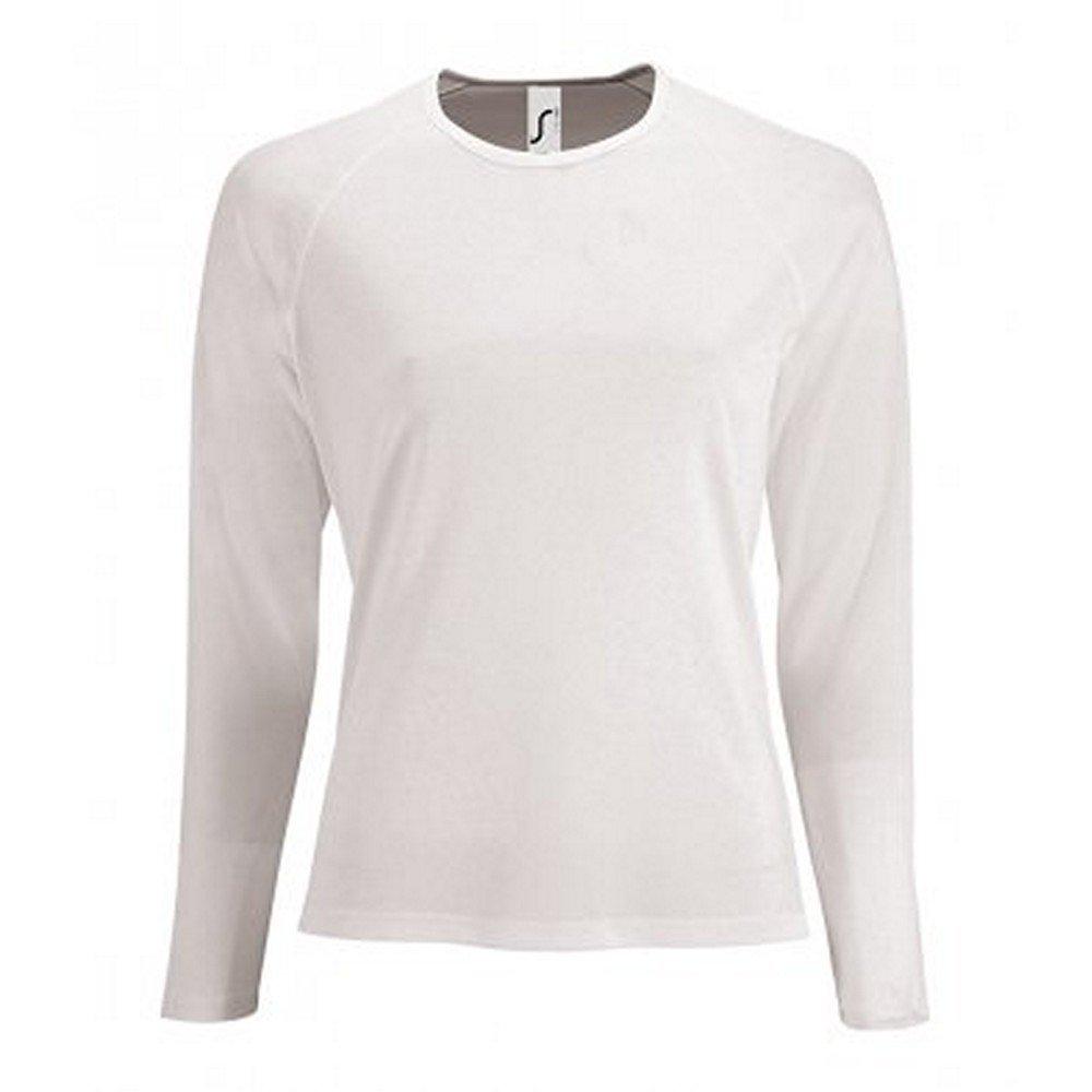 Image of Performance Tshirt Sporty, Langärmlig Damen Weiss L