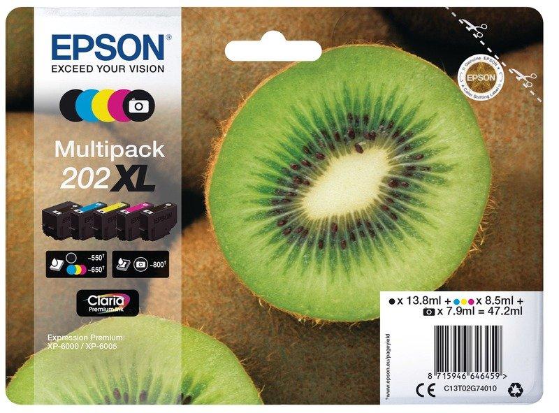 EPSON  Kiwi Multipack 5-colours 202XL Claria Premium Ink 