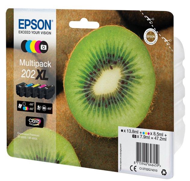 EPSON  Kiwi Multipack 5-colours 202XL Claria Premium Ink 