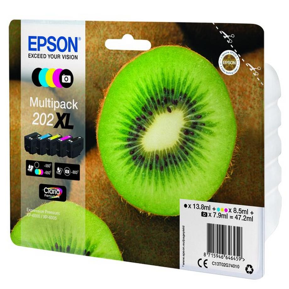 EPSON  Confezione multipla di cartucce d'inchiostro Epson 202XL (5 colori) 